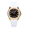 Aquanaut Rose Gold with Chocolate Dial and White Strap (40mm)