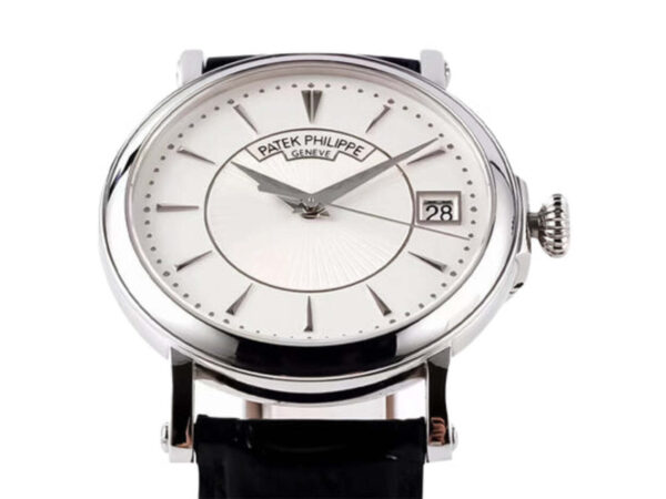 Calatrava Stainless Steel with Silver Guilloche Dial (38mm) 1