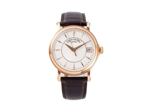 Calatrava Yellow Gold with Silver Guilloche Dial (38mm)