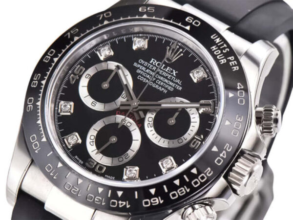 Cosmograph Daytona Stainless Steel Oysterflex with Diamond Black Dial 1