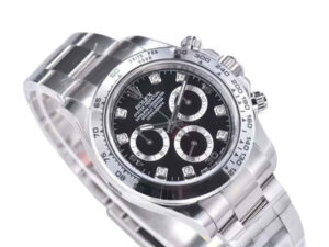 Cosmograph Daytona Stainless Steel with Diamond Black Dial 1