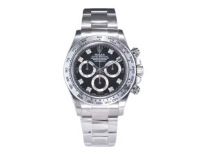 Cosmograph Daytona Stainless Steel with Diamond Black Dial