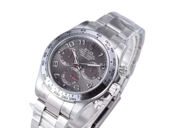 Cosmograph Daytona Stainless Steel with Grey Sunburst Dial and Arabic Numerals 1