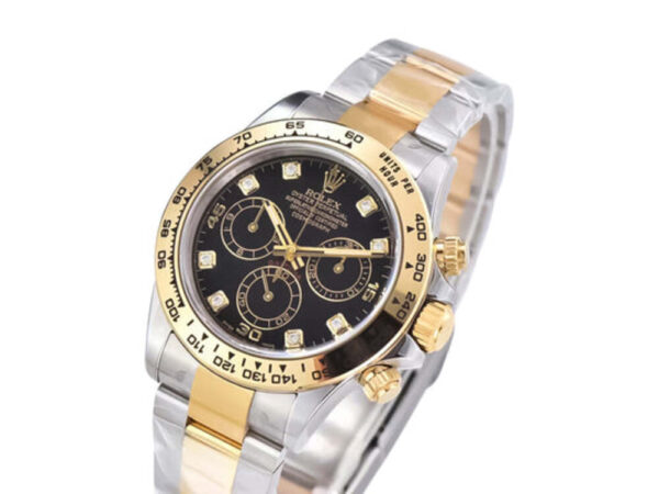 Cosmograph Daytona Two Tone Yellow Gold & Steel with Diamond Black Dial 1