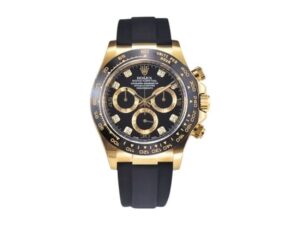 Cosmograph Daytona Yellow Gold Oysterflex Diamond Black Dial