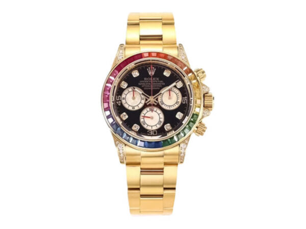 Cosmograph Daytona Yellow Gold 'Rainbow' with Diamond Bezel