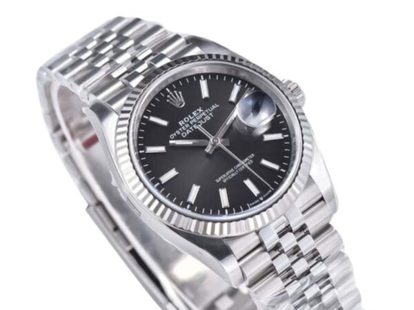 Datejust 36 Stainless Steel on Jubilee with Black Dial and Fluted Bezel 1