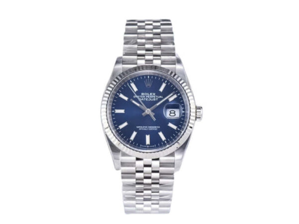 Datejust 36 Stainless Steel on Jubilee with Blue Dial and Fluted Bezel