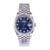 Datejust 36 Stainless Steel on Jubilee with Diamond Blue Dial and Fluted Bezel