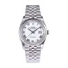 Datejust 36 Stainless Steel on Jubilee with White Dial (Roman Numerals) and Fluted Bezel