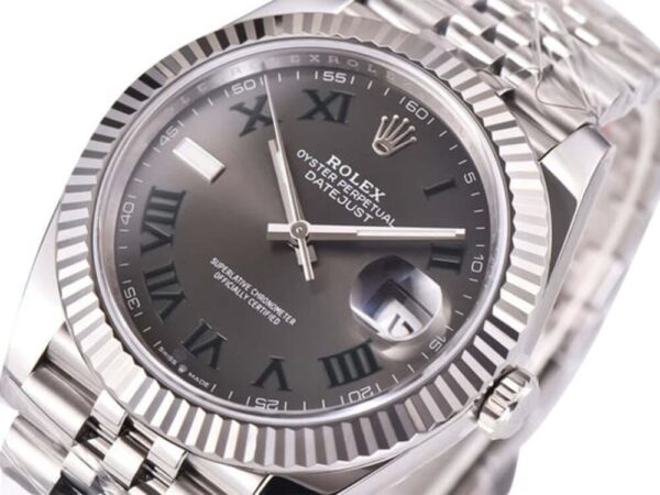 Datejust 41 Stainless Steel 'Wimbledon' on Jubilee with Fluted Bezel 1