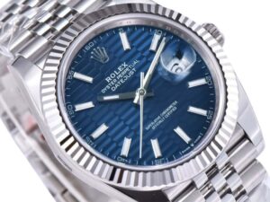 Datejust 41 Stainless Steel on Jubilee with Blue Dial and Fluted Bezel 1