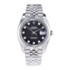 Datejust 41 Stainless Steel on Jubilee with Diamond Black Dial and Fluted Bezel