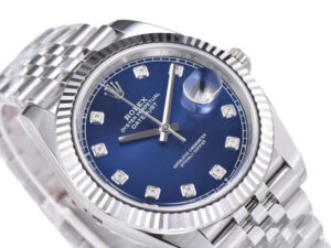 Datejust 41 Stainless Steel on Jubilee with Diamond Blue Dial and Fluted Bezel 1