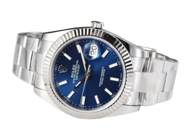 Datejust 41 Stainless Steel on Oyster with Blue Dial and Fluted Bezel 1