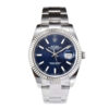 Datejust 41 Stainless Steel on Oyster with Blue Dial and Fluted Bezel