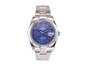 Datejust 41 Stainless Steel on Oyster with Silver Dial and Fluted Bezel (Roman Numerals)