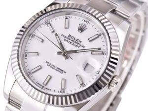 Datejust 41 Stainless Steel on Oyster with White Dial and Fluted Bezel 1