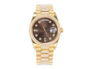 Day-Date 36 Yellow Gold 'President' with Diamond Chocolate Dial and Diamond Bezel