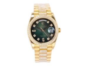 Day-Date 36 Yellow Gold 'President' with Diamond Green Ombre Dial and Diamond Bezel