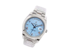 Day-Date 40 Platinum 'President' with Ice Blue Dial (Roman Numerals) and Smooth Bezel 1