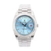 Day-Date 40 Platinum 'President' with Ice Blue Dial and Fluted Beze