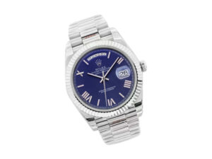 Day-Date 40 White Gold 'President' with Blue Dial (Roman Numerals) and Fluted Bezel 1