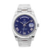 Day-Date 40 White Gold 'President' with Blue Dial (Roman Numerals) and Fluted Bezel