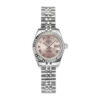 Lady-Datejust 28 Stainless Steel on Jubilee with Pink Dial (Roman Numerals) and Fluted Bezel