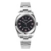 Oyster Perpetual 36 Stainless Steel with Black Dial and Pink Indices (Arabic numerals)