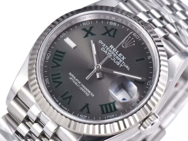 Steel 'Wimbledon' on Jubilee with Fluted Bezel 1